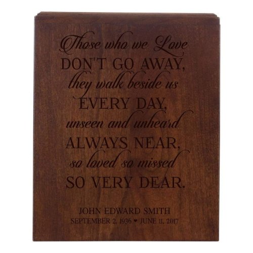 Those Who We Love Dont Go Away Cherry Wood Urn