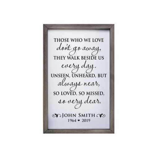 Those Who We Love Dont Go Away Framed Shadow Box