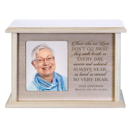 Those Who We Love Maple Wood Memorial Urn (Front)