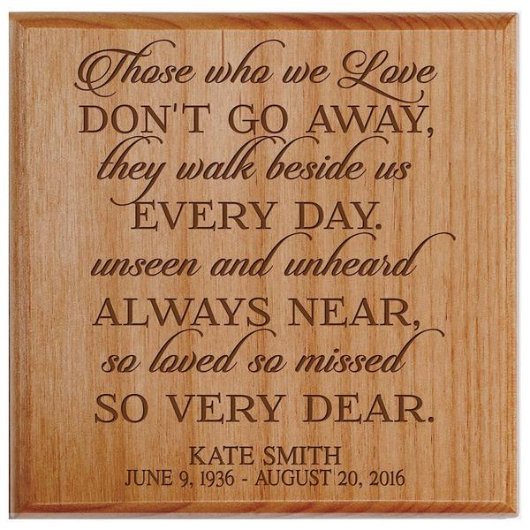 Those Who We Love Small Wooden Cremation Urn (Front)