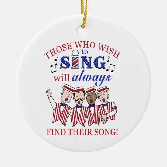 Those Who Wish to Sing - (Male) Ceramic Ornament (Front)