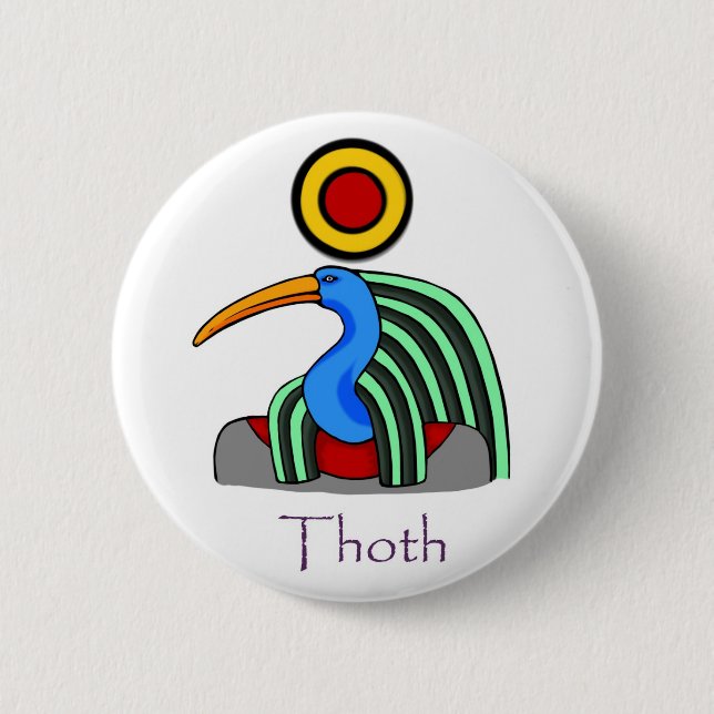 Thoth - Ancient Egyptian God Badge Button (Front)