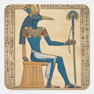 Thoth, Ancient Egyptian God Square Sticker