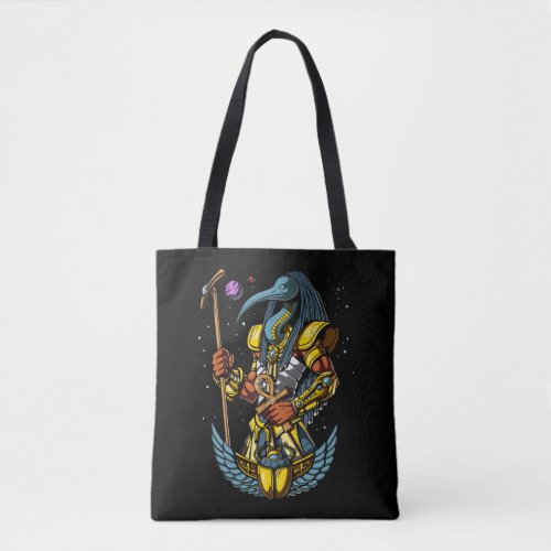 Thoth Egyptian God Ankh Scarab Ancient Symbol Tote Bag