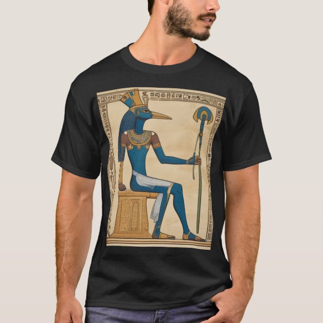 Thoth, Egyptian God. Emerald Tablets.  T-Shirt (Front)
