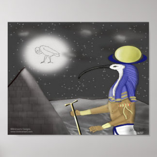Thoth Moon Deity Poster