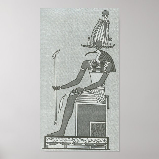 Thoth Sitting On His Throne Portfolio Poster (Front)
