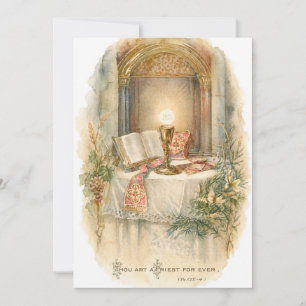 Thou Art a Priest Forever Anniversary Catholic Invitation