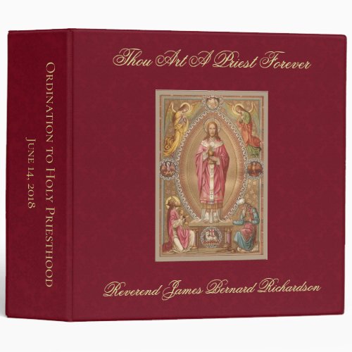 THOU ART A PRIEST FOREVER Priest Ordination 3 Ring Binder