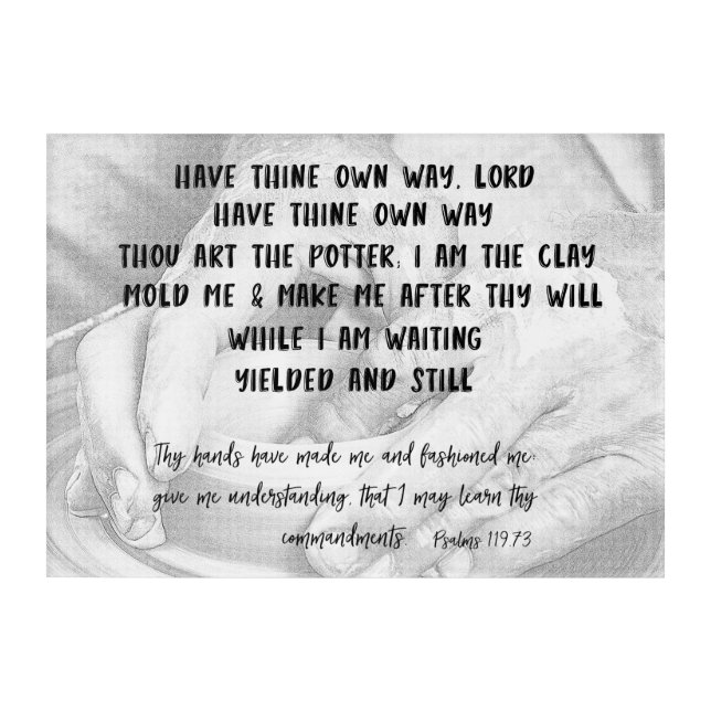 Thou art the Potter; I am the Clay with Psalms (Front)