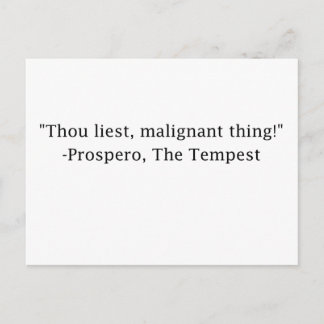 Thou Liest! Postcard