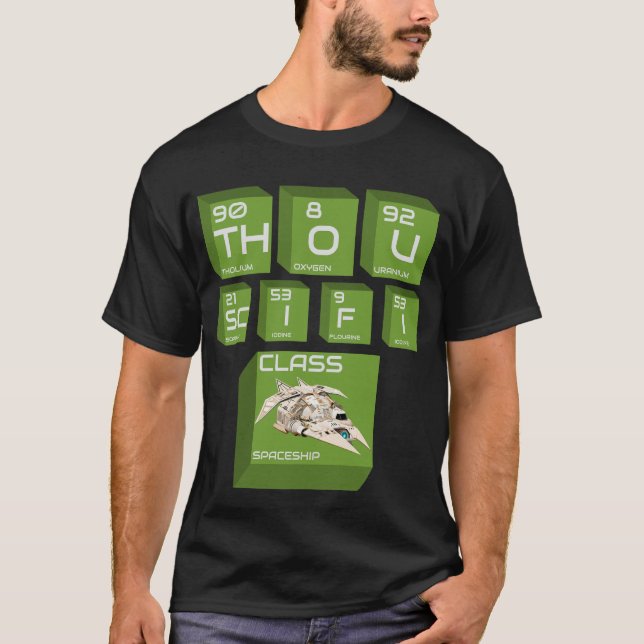 THOU SCI-FI Spaceship  T-Shirt (Front)