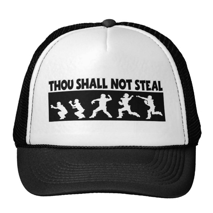 Thou Shall Not Steal, black Trucker Hat