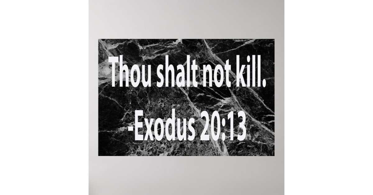 Thou Shalt Not Kill Poster | Zazzle.com