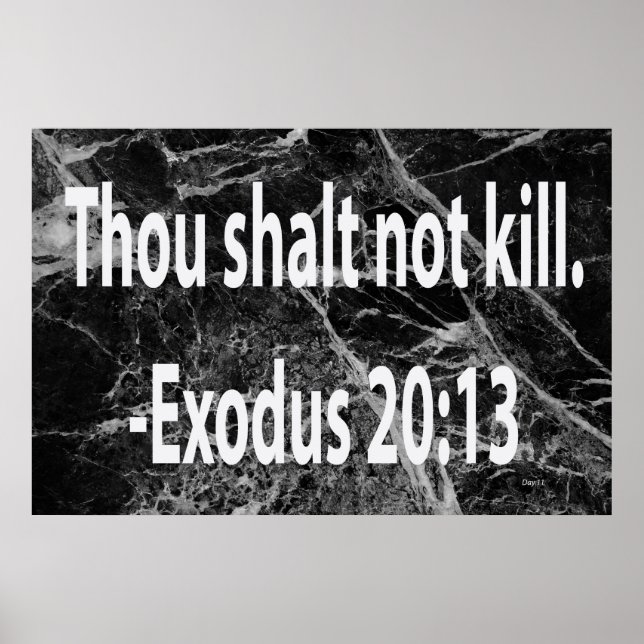 Thou Shalt Not Kill Poster (Front)
