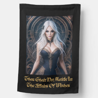 Thou Shalt Not Meddle — Witch Art House Flag