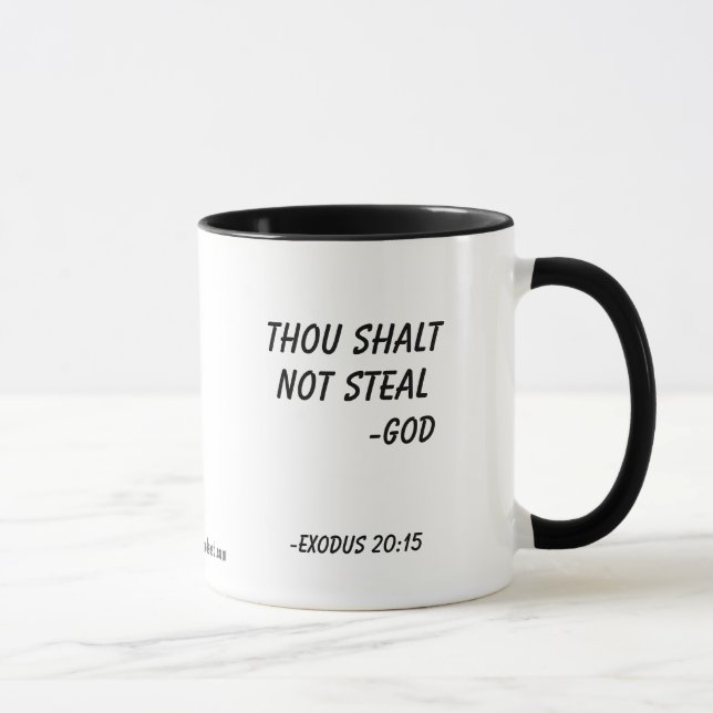 Thou shalt not steal mug (Right)