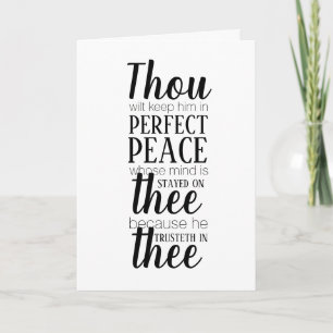 Thou Wilt Keep Him In Perfect Peace - Pray For You Card