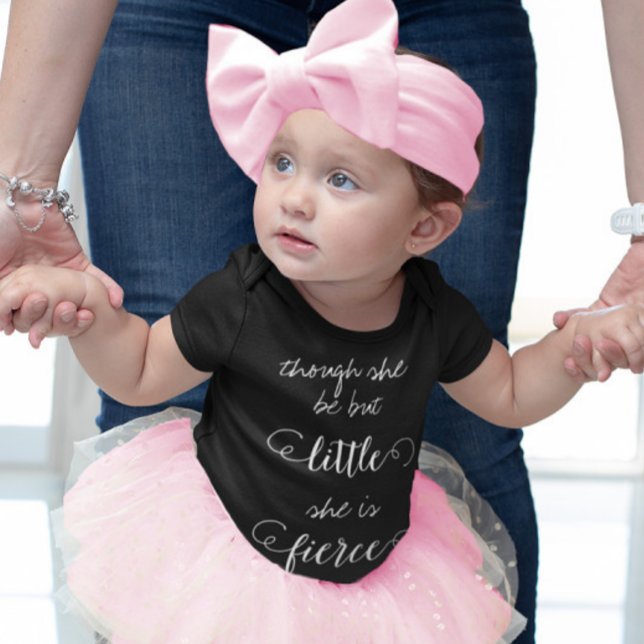 Though She be but little she is fierce Baby Bodysuit (Creator Uploaded)