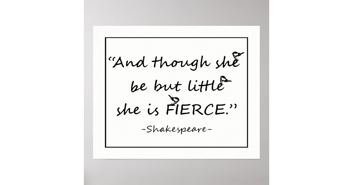 Marcapáginas Con Borlas "Though She Be But Little, She Is Fierce" - Inspirado En Shakespeare