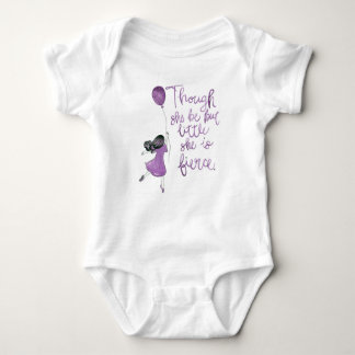 Though She Be But Little She is Fierce Singlet Baby Bodysuit