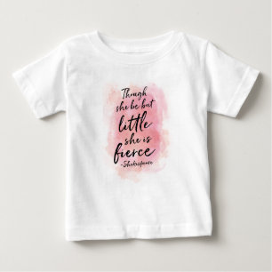 Though she be but little watercolor kids T-shirt