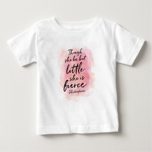 Though she be but little watercolor kids T_shirt