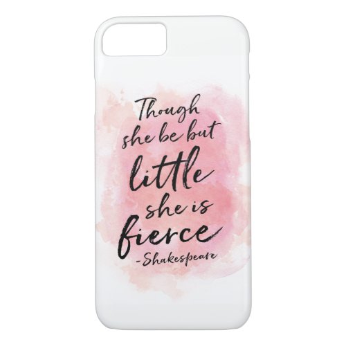 Though she be but little Watercolour iphone cover