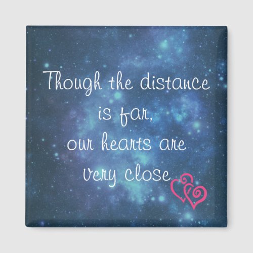 Though the distance is far love note magnet