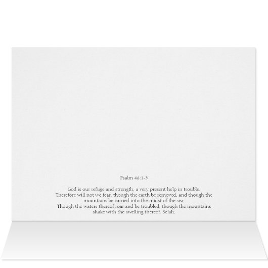 Though the Waters be Troubled - Scripture Card (Inside Horizontal (Top))