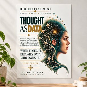Thought as Data Neural Network Human AI Poster