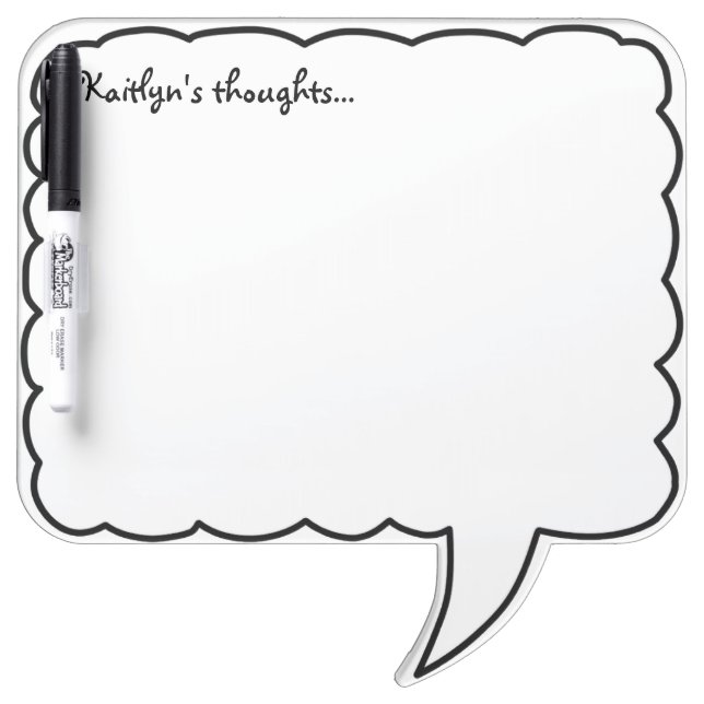 Thought bubble brainstorming Dry Erase Board (Front)