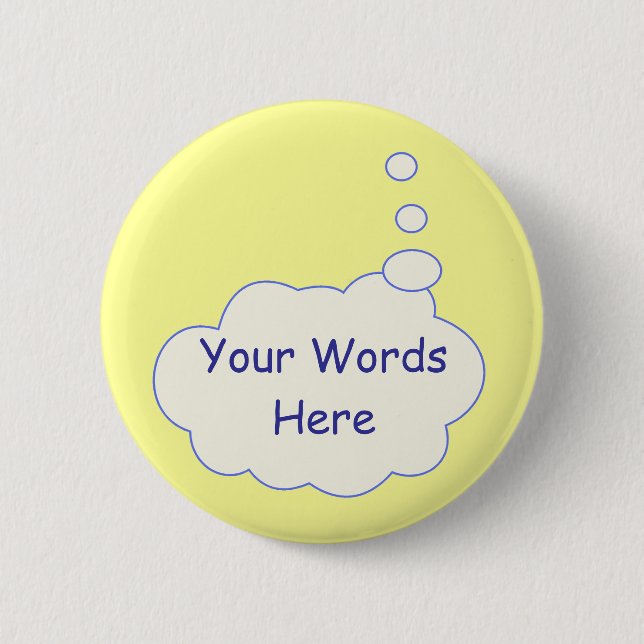 Thought Bubble Template Button (Front)