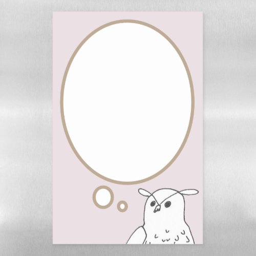 Thought Bubble Woodland Owl Magnetic Dry Erase Sheet