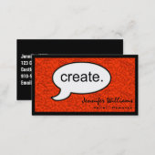 Thought Cloud Create Artist Business Card (Front/Back)