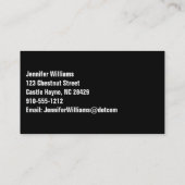 Thought Cloud Create Artist Business Card (Back)