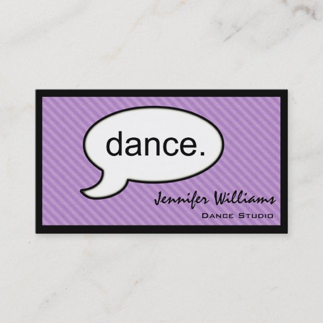 Thought Cloud Dance Dancer Business Card (Front)