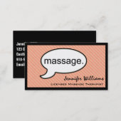 Thought Cloud Massage Therapist Business Card (Front/Back)