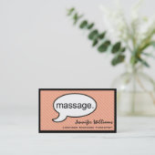 Thought Cloud Massage Therapist Business Card (Standing Front)