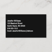 Thought Cloud Massage Therapist Business Card (Back)