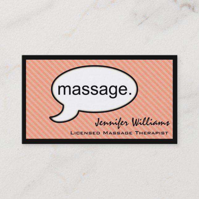 Thought Cloud Massage Therapist Business Card (Front)