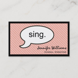 Thought Cloud Sing Choir Singer Business Card