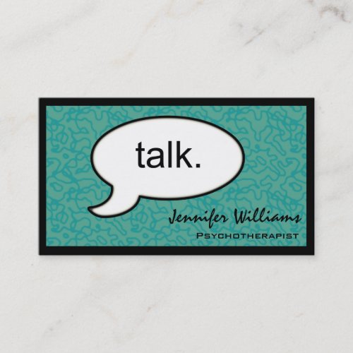 Thought Cloud Talk Psychotherapist Business Card