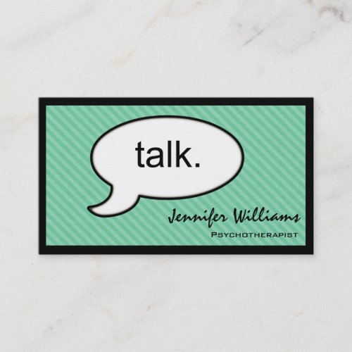 Thought Cloud Talk Psychotherapist Business Card