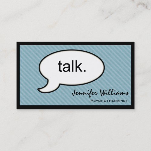 Thought Cloud Talk Psychotherapist Business Card