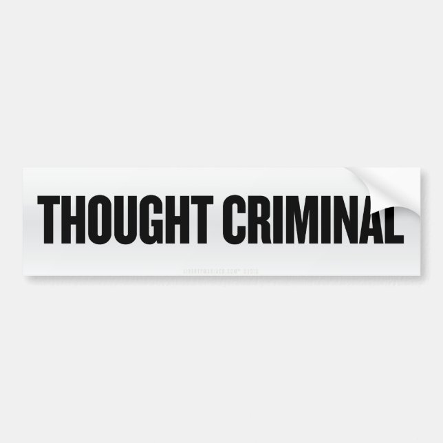 Thought Criminal Bumper Sticker (Front)