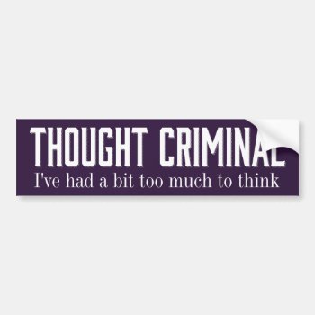 Thought Criminal Stickers by Libertymaniacs at Zazzle