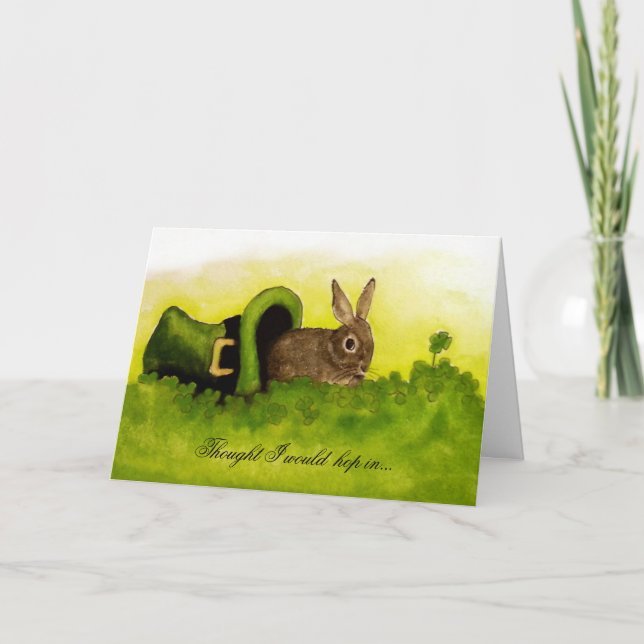 Thought I would Hop in Happy St Patrick's Day Card (Front)