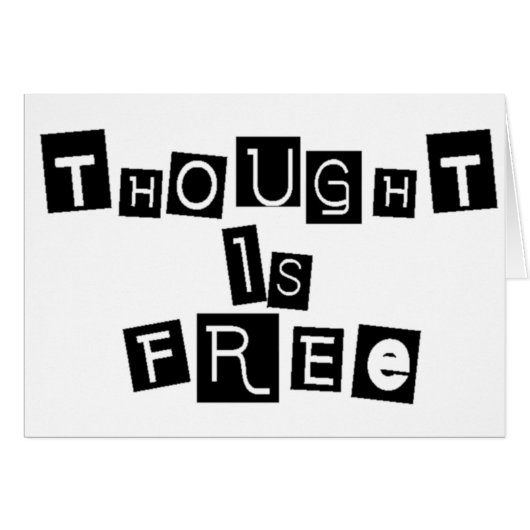 Thought is free cards (Front Horizontal)