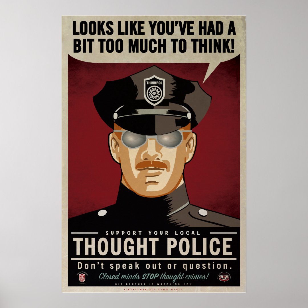 Thought Police Poster | Zazzle